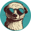 Meerkat with sunglasses, Suricate