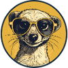 Meerkat with sunglasses, Suricate