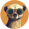 Meerkat with sunglasses, Suricate