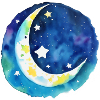 Lune et étoiles