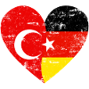 Turkey Germany Flag Heart