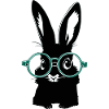 Bunny with glasses