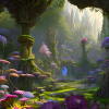 AI Arts Flowers Jungle