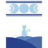 Katze in blau