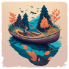 Fantastic angler in autumn