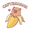 Capibara In Banaan Capybanana woordspeling