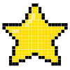 Pixelated gold star