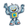 Robot Roboter Comic Cartoon Style