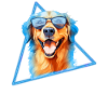 Golden Retriever With Sunglasses