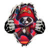 Panda pirate under the shirt