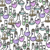 Magic potion bottles pattern