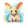 Aquarell Jerboa - Bunte Wüstennagetierkunst