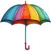 Bunter Regenschirm