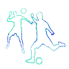 Outline,Soccer,Soccer Player, Blue