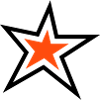 Star with outline – 2 colours