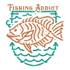 Fishing addict badge
