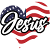 Jesus Heart American flag