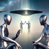 EXTRATERRESTRE OVNI ARGENT
