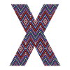 Monogram Letter X- geometric pattern