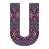 Monogram Letter U- geometric pattern
