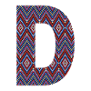 Monogram Letter D- geometric pattern