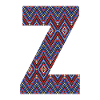 Monogram Letter Z- geometric pattern