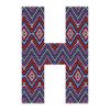 Monogramme Lettre H - motif géométrique