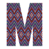 Monogram Letter M- geometric pattern