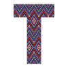 Monogram Letter T- geometric pattern
