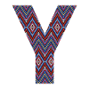 Monogram Letter Y- geometric pattern
