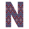 Monogram Letter N- geometric pattern