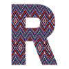 Monogram Letter R- geometric pattern