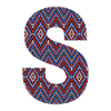 Monogram Letter S- geometric pattern