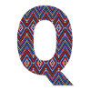 Monogram Letter Q- geometric pattern