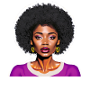 Femme noire avec afro