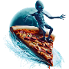 Pizza Surfer Alien