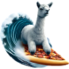 Pizza Vagues Alpaga Surfer