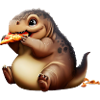 Pizza Loving Dinosaur