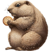 Groundhog with Cracker