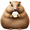 Groundhog with Cracker