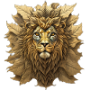 Autumn Leaf Lion Portrait