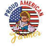 Fier grand-père fermier américain