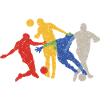 Football player silhouettes
