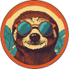 Sloth with sunglasses, Lazybones, Slowpoke