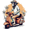 Billy le singe au scooter