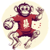 Zozo der Affe im Handball