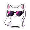 Rockende Katze mit Sonnenbrille 2