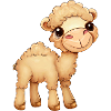 Fluffy cute dromedary