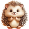 Cute sitting hedgehog