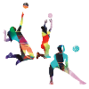 volleyball,volleyballer, Beachball,Graffiti,bunt
